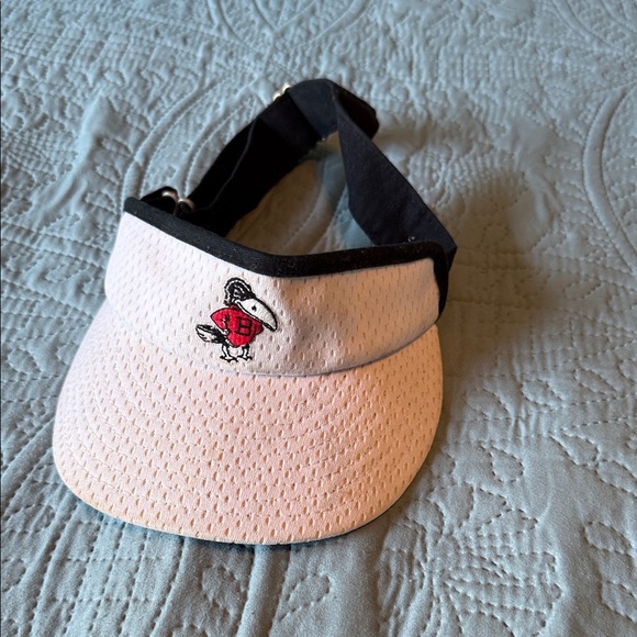Vintage Y2K Benedictine College Ravens Black and White Visor - Picture 1 of 3